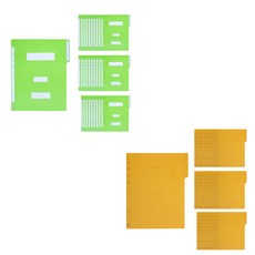 ECO Chungwoon 紙製公文夾 A4 30頁 + 紙製黃色文件夾 A4 30頁, 淺綠色(公文夾), 黃色(黃色文件夾), 1套