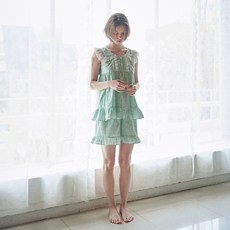 ullala 女款40支紗仙女風無袖兩件式套裝