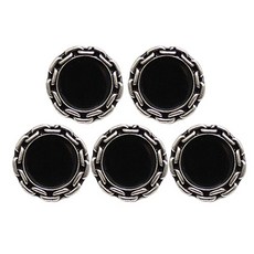 東大門鈕扣王 Nelly 鈕扣 25mm, 銀黑色, 5個