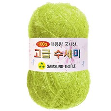 yarna 대용량 고급 수세미 100g, 116옐로우그린, 1개