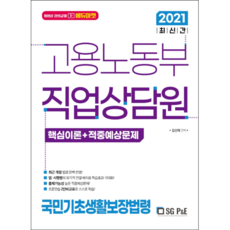 2021 고용노동부 직업상담원 핵심이론 + 적중에상문제 : 국민기초생활보장법령, 에스지피엔이