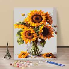 썸즈마인 向日葵繪畫DIY套組 40 x 50 cm, 1套, 向日葵3