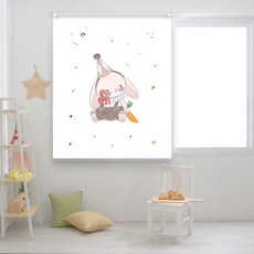 삐에로토끼 실사롤스크린 암막원단