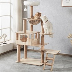 대형 캣타워 HHY1, 베이지, 1개