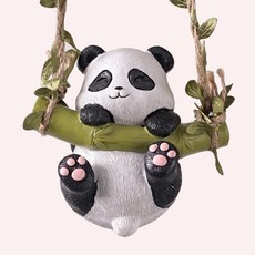 Morningscent Happy Time 盪鞦韆熊貓懸掛吊飾, 混合色