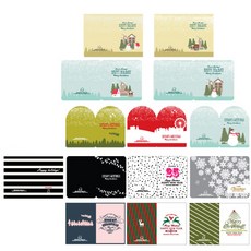 Iciel design 聖誕卡片14款套組, 混色, 1套