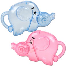 大象旋轉噴水洗澡玩具2件組, 藍色 + 粉紅色, 1套