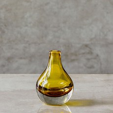 萬壽菊漸層水滴玻璃裝飾花瓶, 黃色