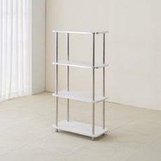 鯨魚家具 Dante 中世紀風格方形收納層架 600, 白色, 4層