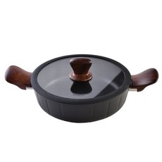 OSLO 電磁爐適用雙耳火鍋湯鍋, 24cm, 單色