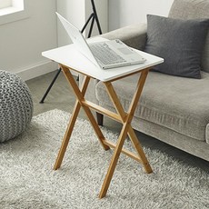 Athome 原木折疊桌, 白色