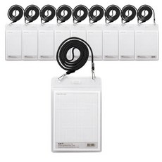 GOMUNARA 1000旅行掛繩證件套 立式, 黑色, 10個