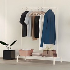 HABITY 簡約基本款立式衣架 105 x 43 x 140 cm, 白色, 1個