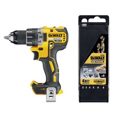 DEWALT 得偉 20V 無刷鎚鑽起子 DCD796N + 鈷鋼鑽頭 6 件套 DT4956, 1套