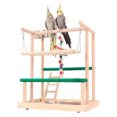 Qilci 鸚鵡原木防滑棲木, 1個, 混合顏色