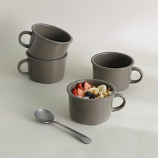 by Lim 穀物馬克杯, 4個, 深棕色