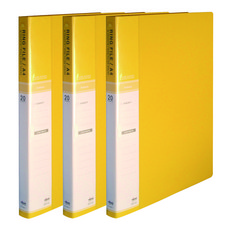 마이다스 20매 칼라 링화일 인덱스 A4, 노랑색, 3개