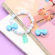 Bidangil 女童 Panini 蝴蝶結小熊串珠手鍊 + 戒指組