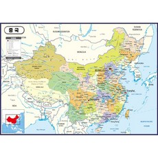 中國行政地圖 覆膜型 150 x 110 cm, 地圖.com