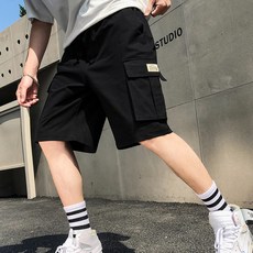 언헤브 남녀공용 레트로 캐주얼 반바지