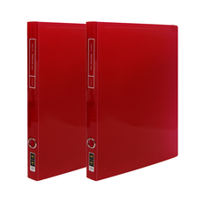 MiDAS Wizoffice Pron 透明活頁夾 2cm, 紅色的, 2個