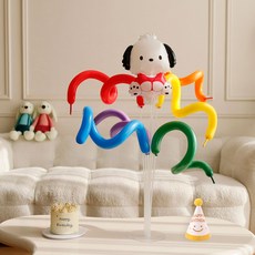 피앤비유니티 스파이럴풍선 꽃다발 스탠드 모자 세트, 09 포차코, 1세트