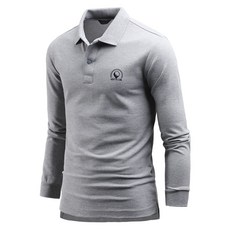 다꾸앙 남성용 돔클럽 골프 자수 긴팔 카라 티셔츠 E05JKA_JL3967