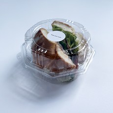 八角漢堡一次性盒子+貼紙 白色組, 餐盒 + 貼紙, 20套