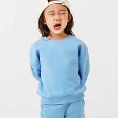 KIDSCREW 兒童素色刷毛大學T