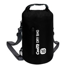 ConTz 捲式防水袋 10L, 霧面黑