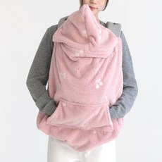 와이엠마마 다용도 후드 블랭킷, 핑크체리