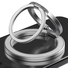 더조은셀러 맥세이프 360도 회전 3in1 슬림 양면자석 스마트링 히든링타입 2단 접이식 거치 스탠드, 실버, 1개 가전디지털/휴대폰 액세서리 반품 최저가 13,190원