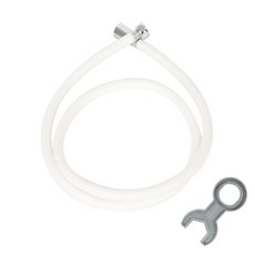 DOOJIN 浴室防纏繞管狀淋浴軟管, 1個, 白色