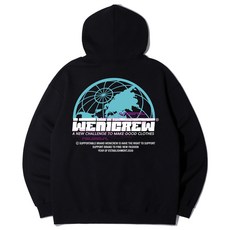 CROOKLYN 寬鬆地球圖案長袖連帽T恤 HRL930