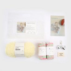 brandyarn 包包DIY圖案 Bubblefore 09號 Decoyarn 100號 2p 鑰匙圈 標籤, 檸檬水, 花朵, 1個