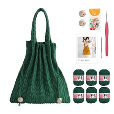 OliO 야나 단색 플리츠백 바늘 부자재포함 DIY 패키지 M, 728 포레스트, 1세트