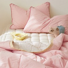 maatila 兒童用 Summer Friend 豐基人造絲 高密度純棉 雙面涼被, 覆盆子甜甜圈