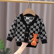 MISOPAPA 兒童 MD 小熊圖案開襟衫