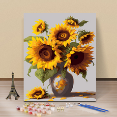 썸즈마인 向日葵繪畫DIY套組 40 x 50 cm, 1套, 向日葵4