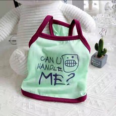 Coco studio 寵物日常春季Coco Handle Me無袖背心, 薄荷綠, 1個