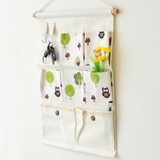 北歐貓頭鷹壁掛收納袋 2入, 單一顏色