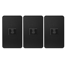 CHEIL ELECTRIC 工業 The Art Plus 金屬黑 嵌入式插座 8P 1孔, 3個