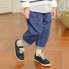 KIDSCODI 兒童大口袋寬鬆牛仔褲