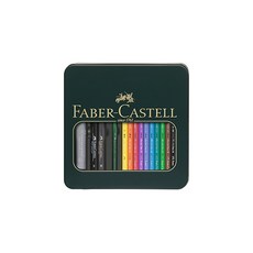 FABER-CASTELL 輝柏 錫盒裝水彩色鉛筆 10色+藝術筆, 10色, 1組