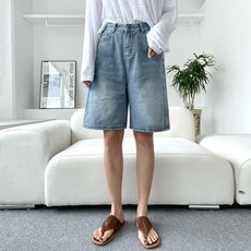 JAL BBA JEAN 女款復古寬鬆牛仔短褲