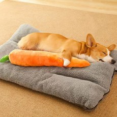 DING DONG PET 寵物大型麻糬沙沙聲啾啾發聲胡蘿蔔玩偶, 混合色, 1個