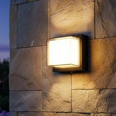 비츠조명 LED 사각 외부벽등 12W, 블랙