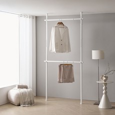 衣架專家 基礎 雙層 掛衣架 38mm, 白色