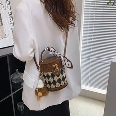 아트조이 DIY 마이 캔백 만들기 가죽공예 세트 아가일, 1세트, 다크브라운