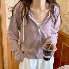 andstyle 女款簡約休閒口袋連帽拉鍊外套 261251